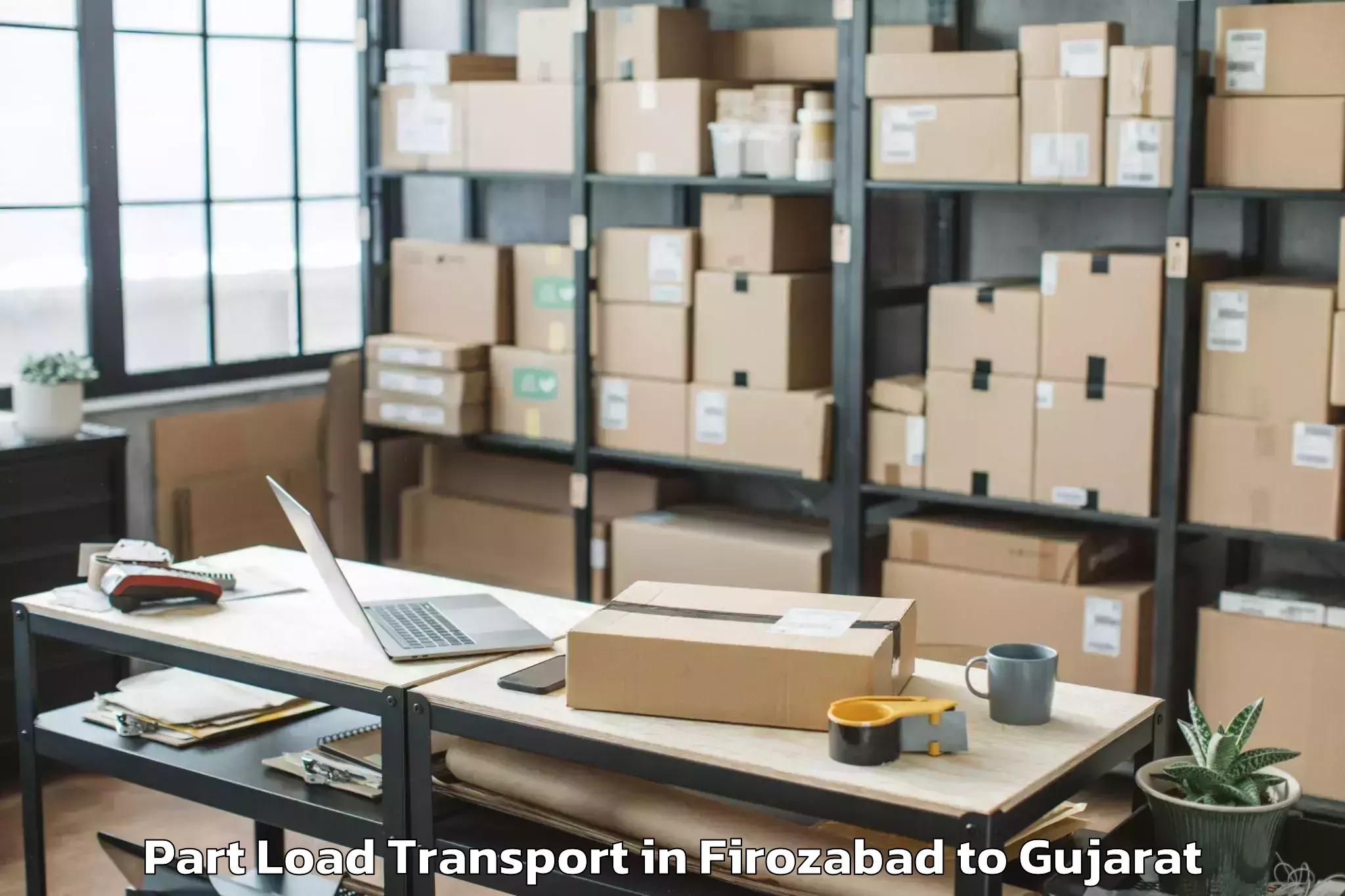 Quality Firozabad to Devgadh Baria Part Load Transport